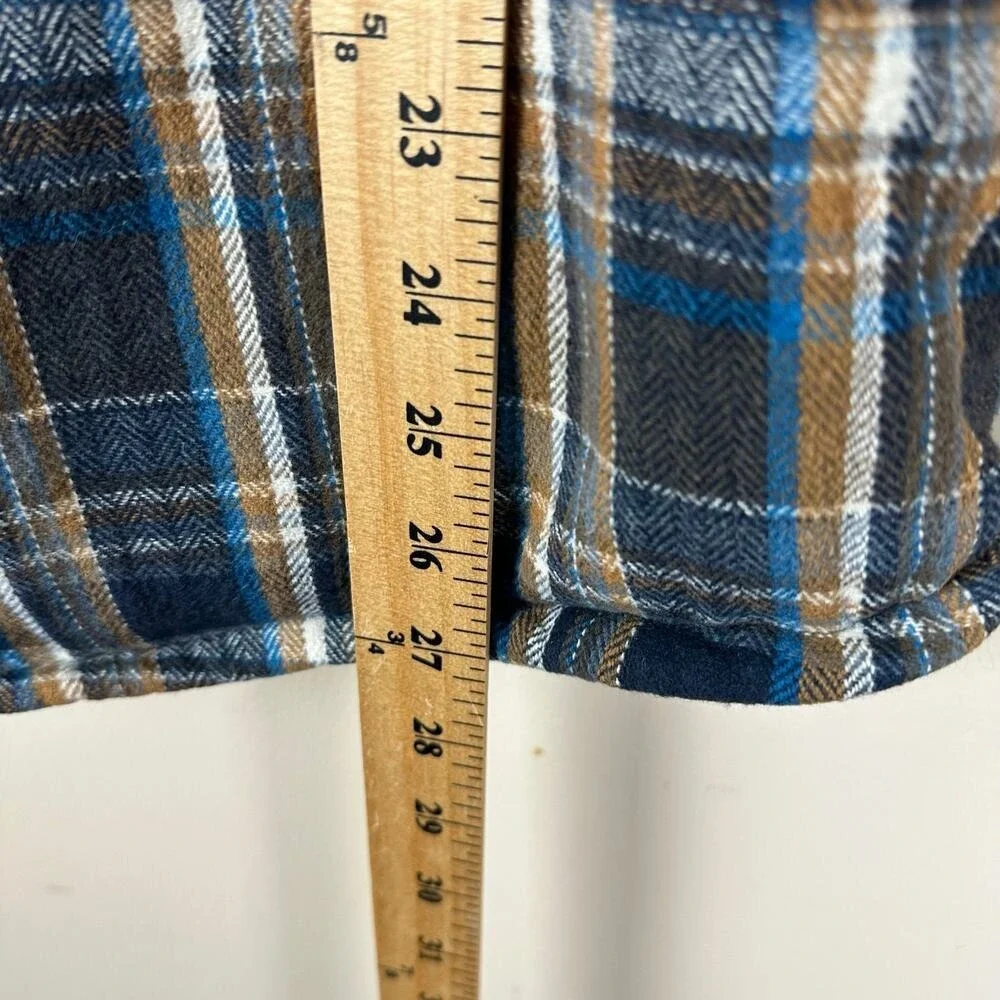 Legendary Whitetails MD Hooded Flannel Jacket Sherpa Lined Elbow Patch Workwear